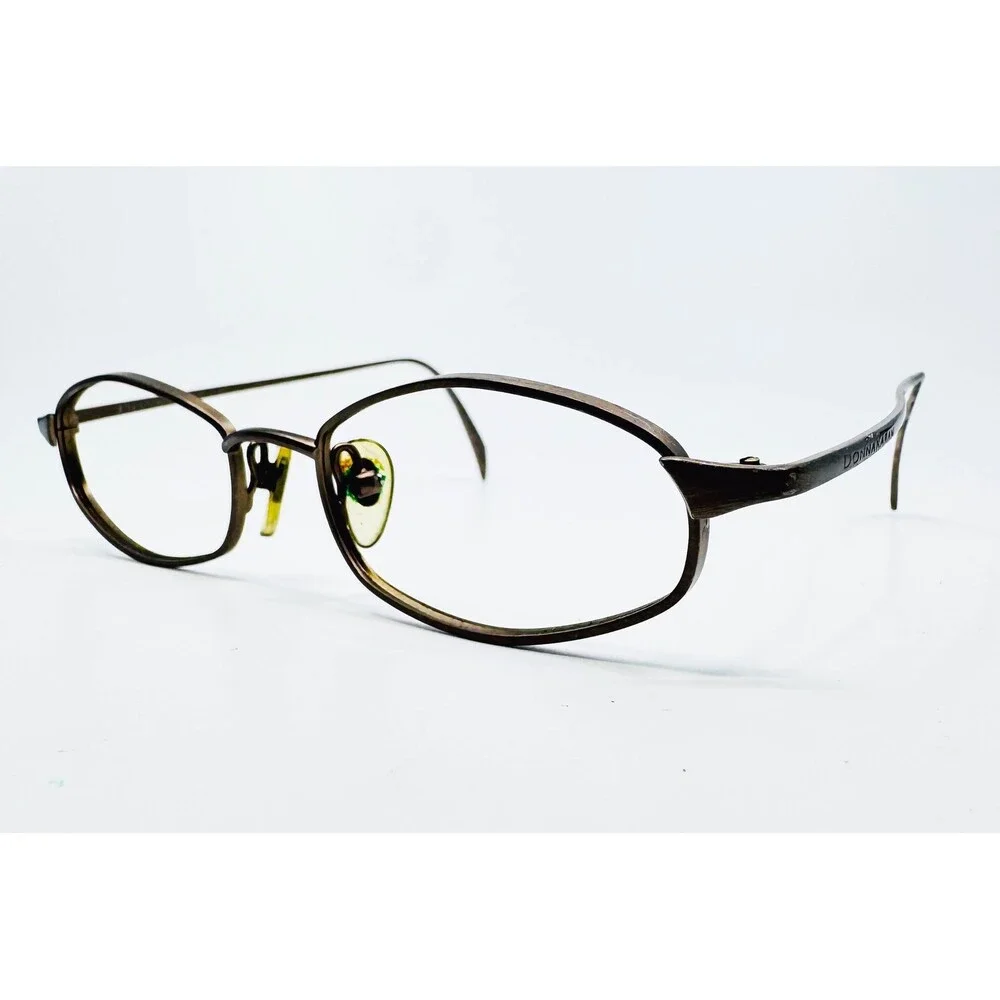 Donna Karan Eyeglasses Womens Brown Oval Metal DK193 387 49-18-145
